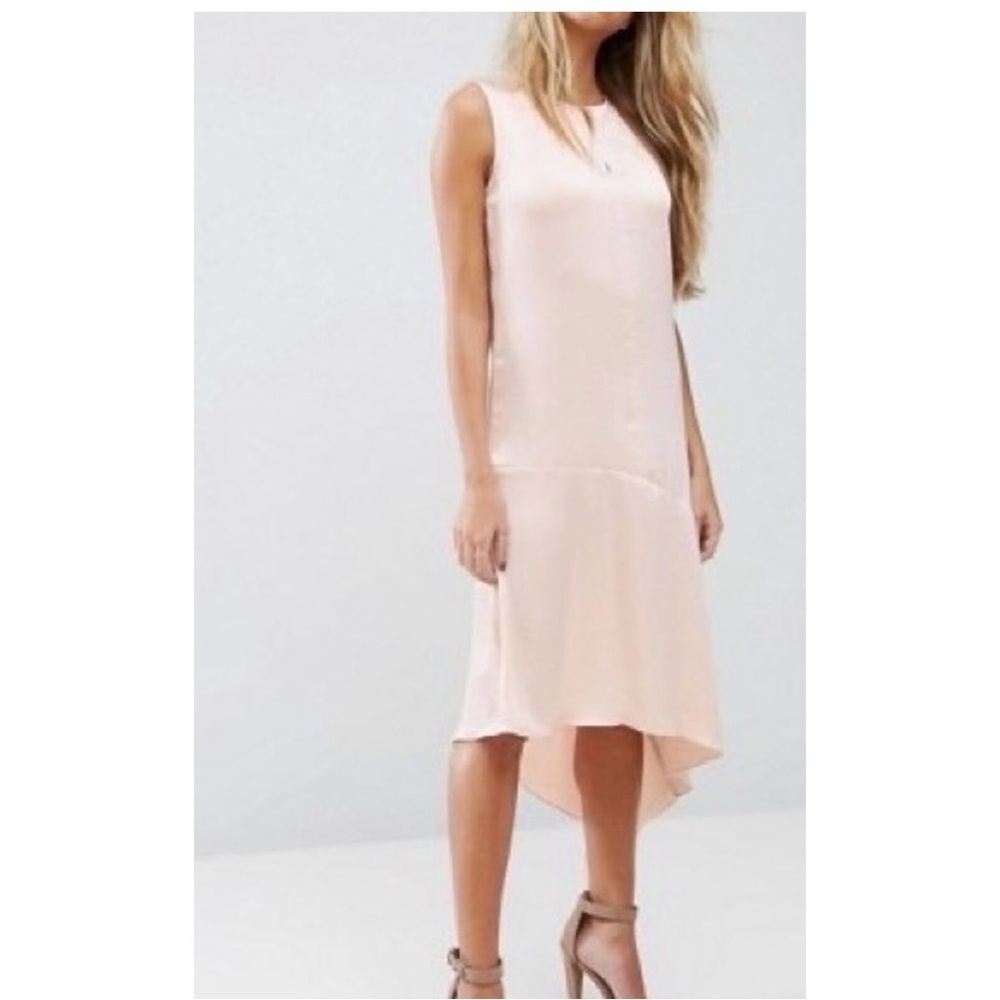 Allsaints Womens Elie Silky Dress Champagne Size 6us